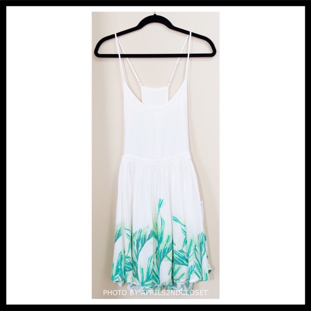 FREE PEOPLE WHITE BOHO PRINT SLIP MINI DRESS A3C - Picture 4 of 8